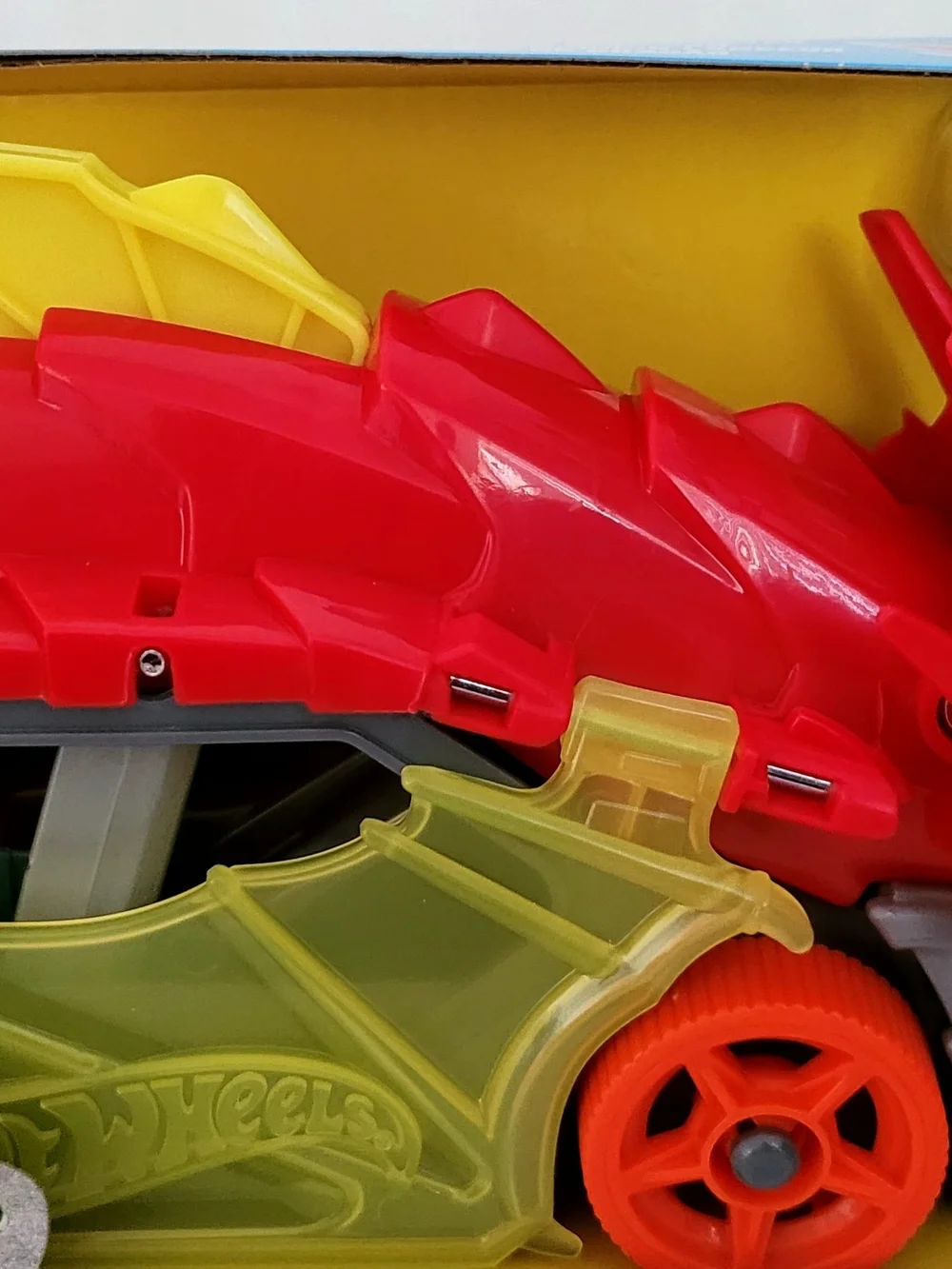 Hot Wheels Dragon Launch Transporter - Red & Yellow-Green